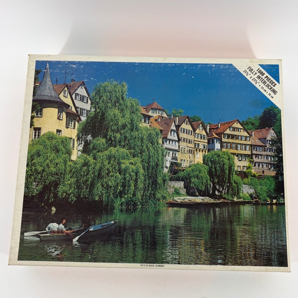 Whitman 1000 Pc Jigsaw Puzzle Necker River Germany Vintage 4777 Scenic Landscape